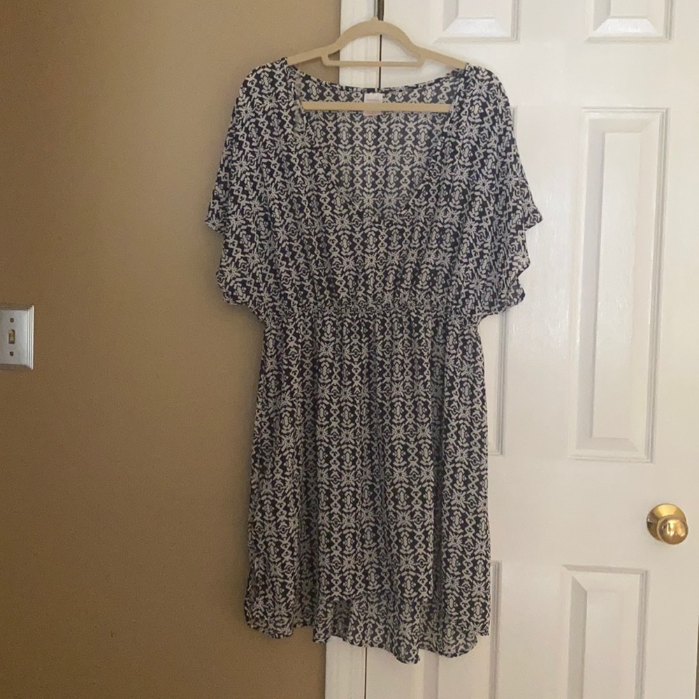 Navy and White Swim Cover-Up